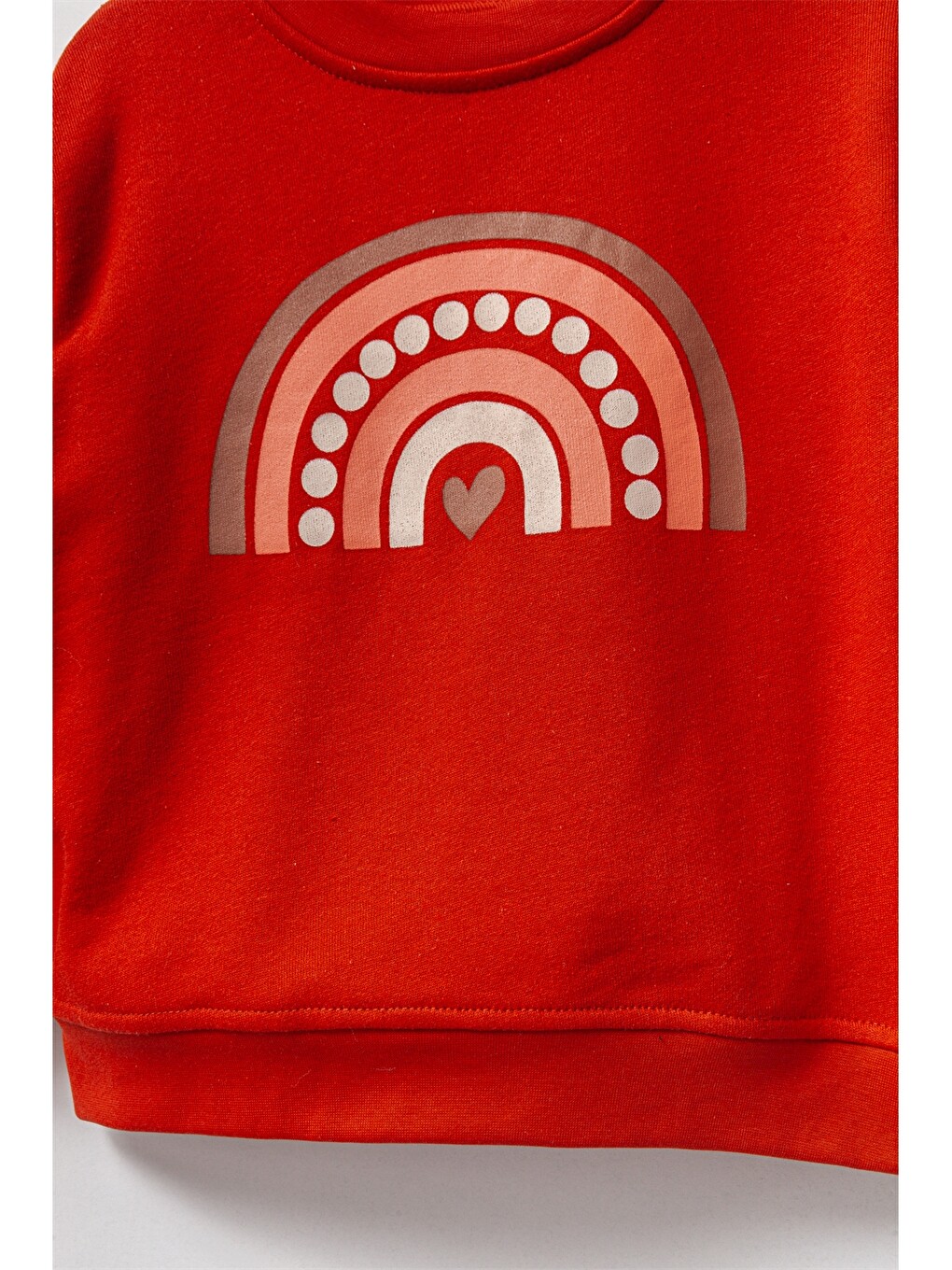Kahverengi Bisiklet Yaka Uzun Kollu Kız Bebek Sweatshirt-2