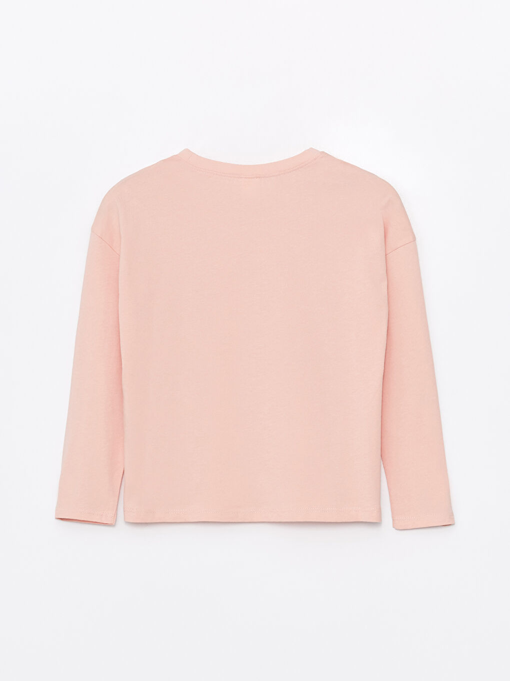 Pembe Bisiklet Yaka Kız Çocuk Pijama Üst-1