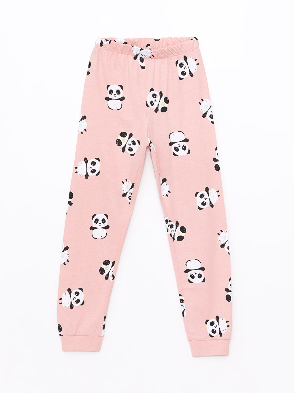 Pembe Beli Lastikli Kız Çocuk Pijama Alt