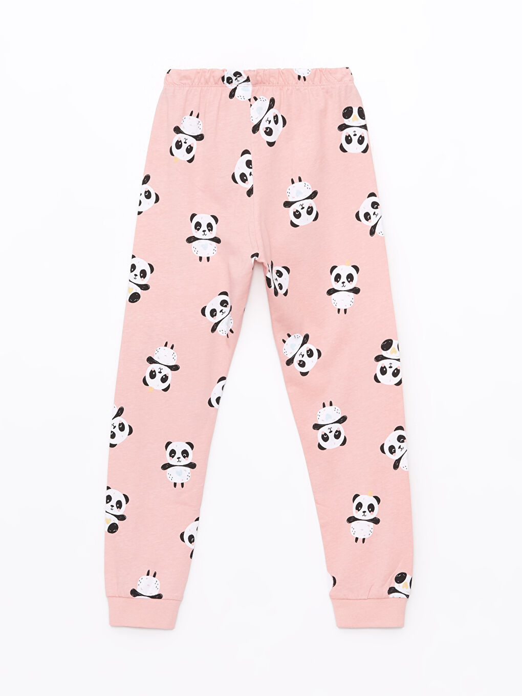 Pembe Beli Lastikli Kız Çocuk Pijama Alt-1