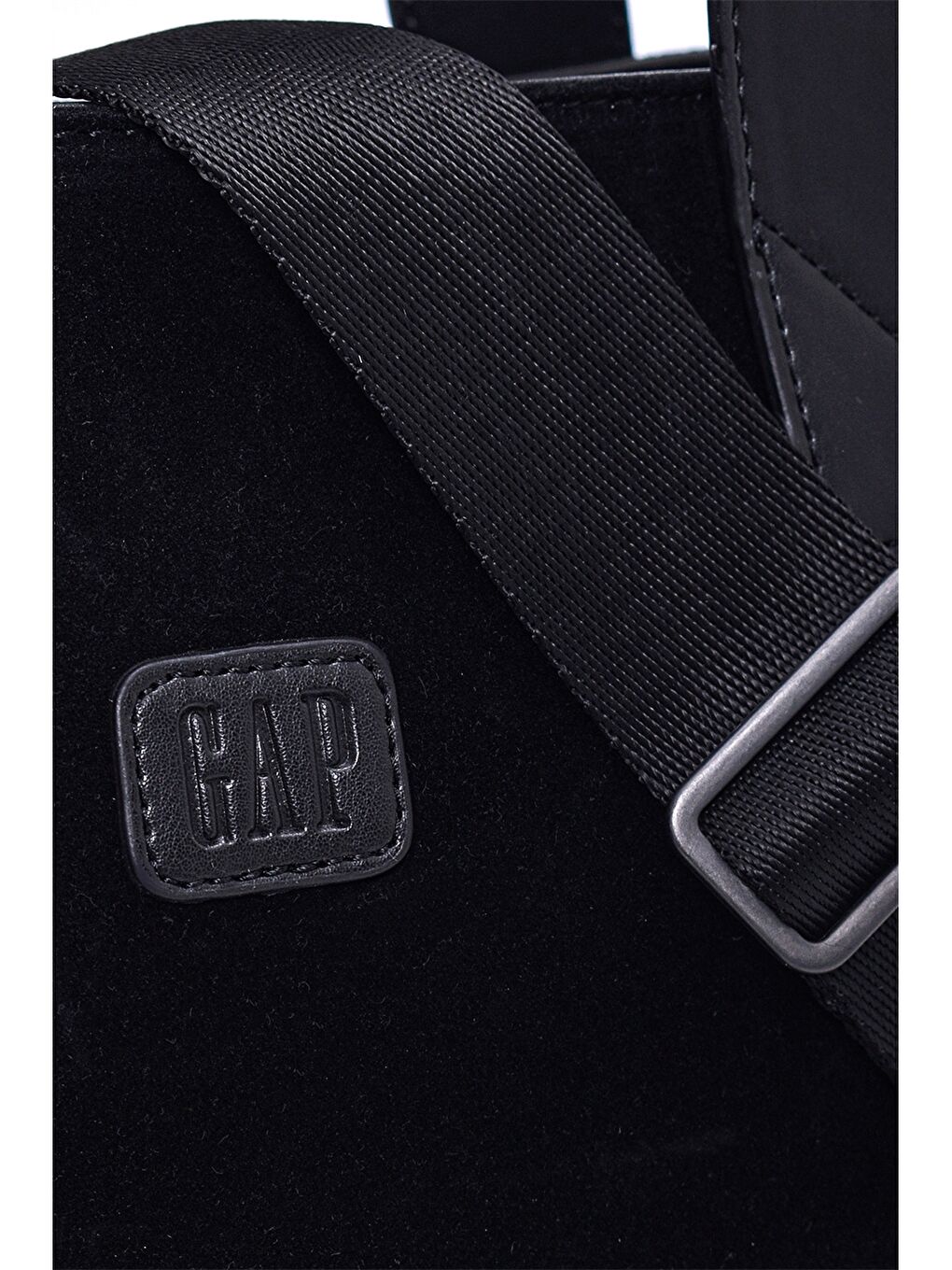 Siyah Süet Görünümlü Kadın Omuz Çantası-1