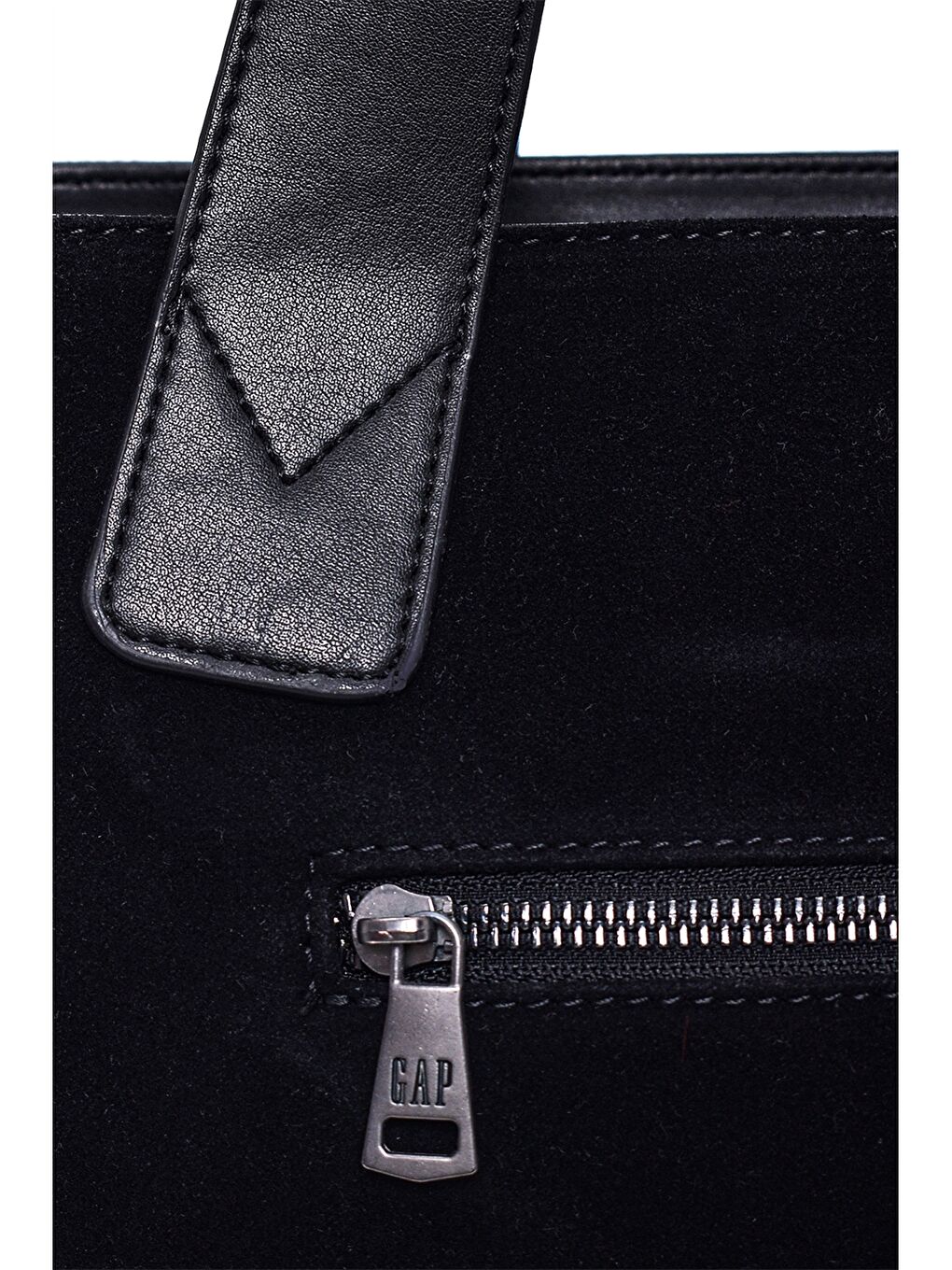 Siyah Süet Görünümlü Kadın Omuz Çantası-3