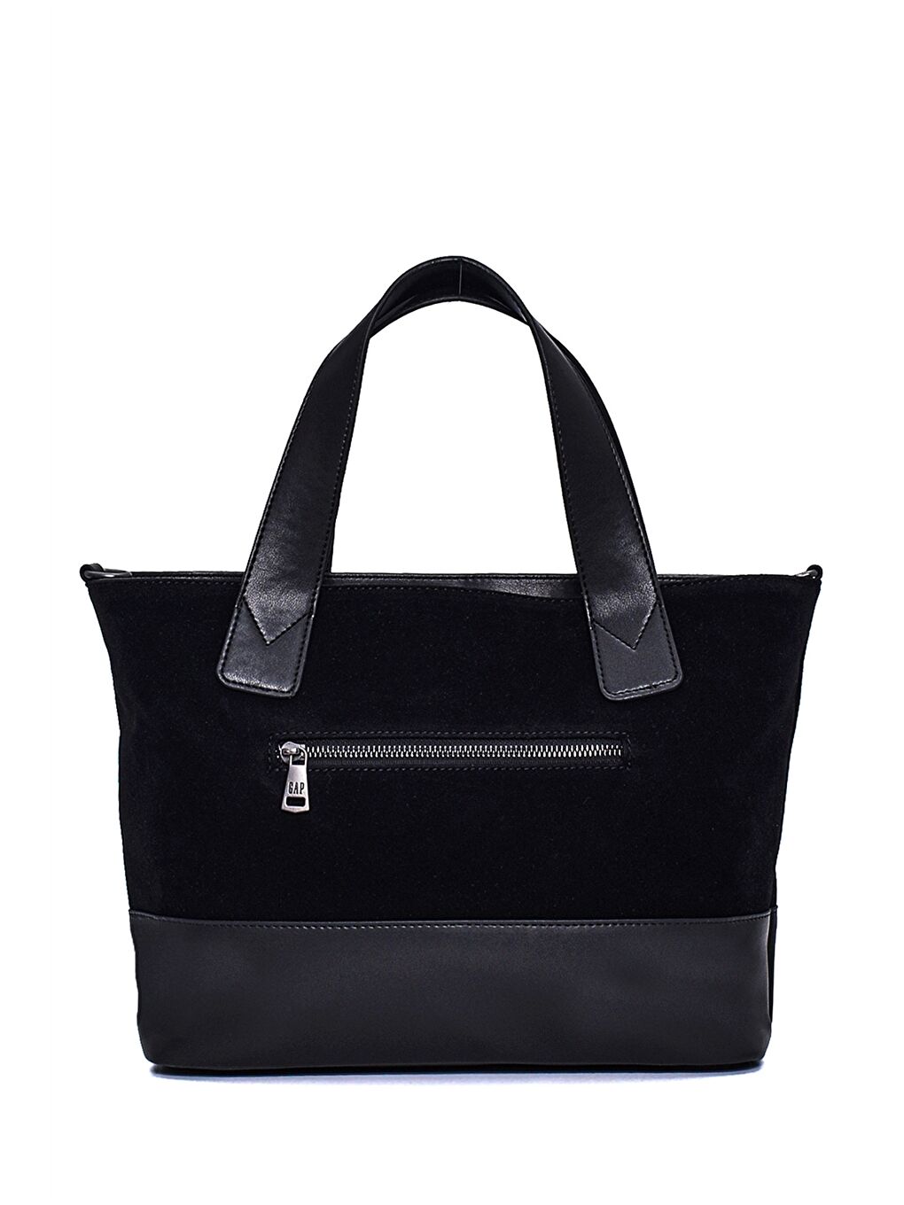 Siyah Süet Görünümlü Kadın Omuz Çantası-4