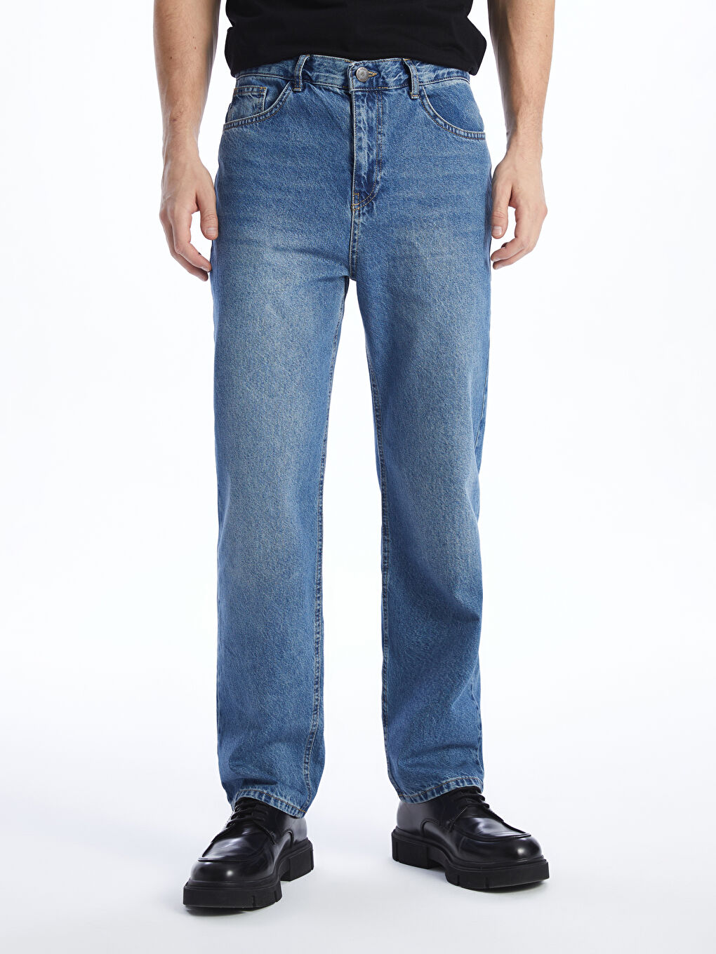 İndigo Baggy Fit Erkek Jean Pantolon-3