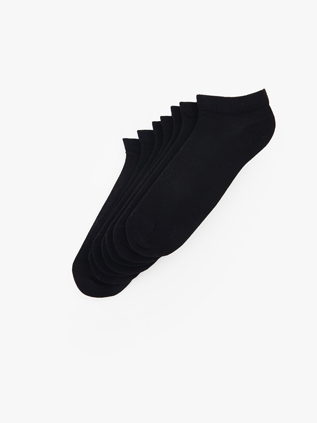 Siyah Düz Erkek Patik Çorap 7'li-1