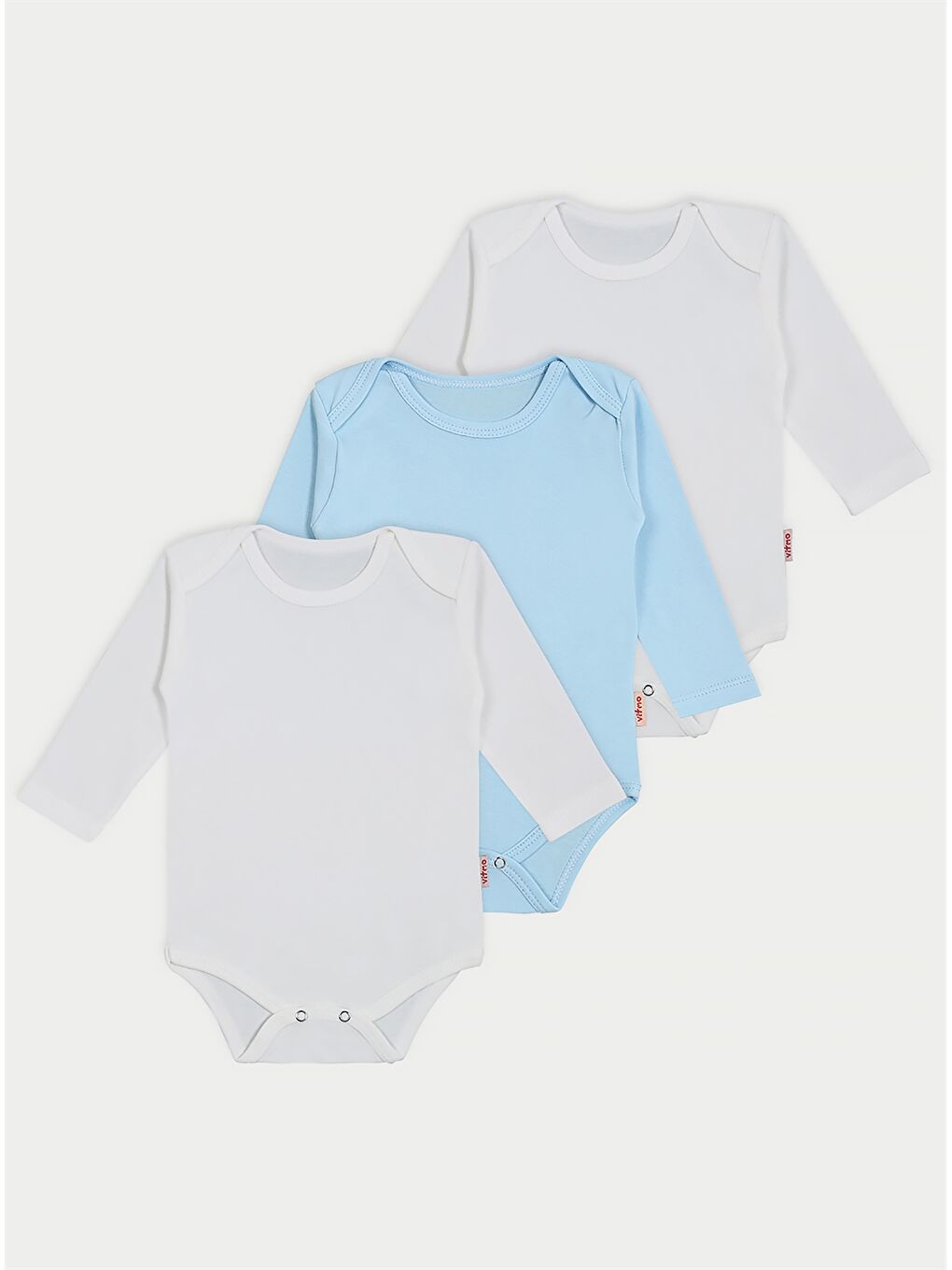 Karışık Bisiklet Yaka Erkek Bebek Çıtçıtlı Bodysuit 3'lü