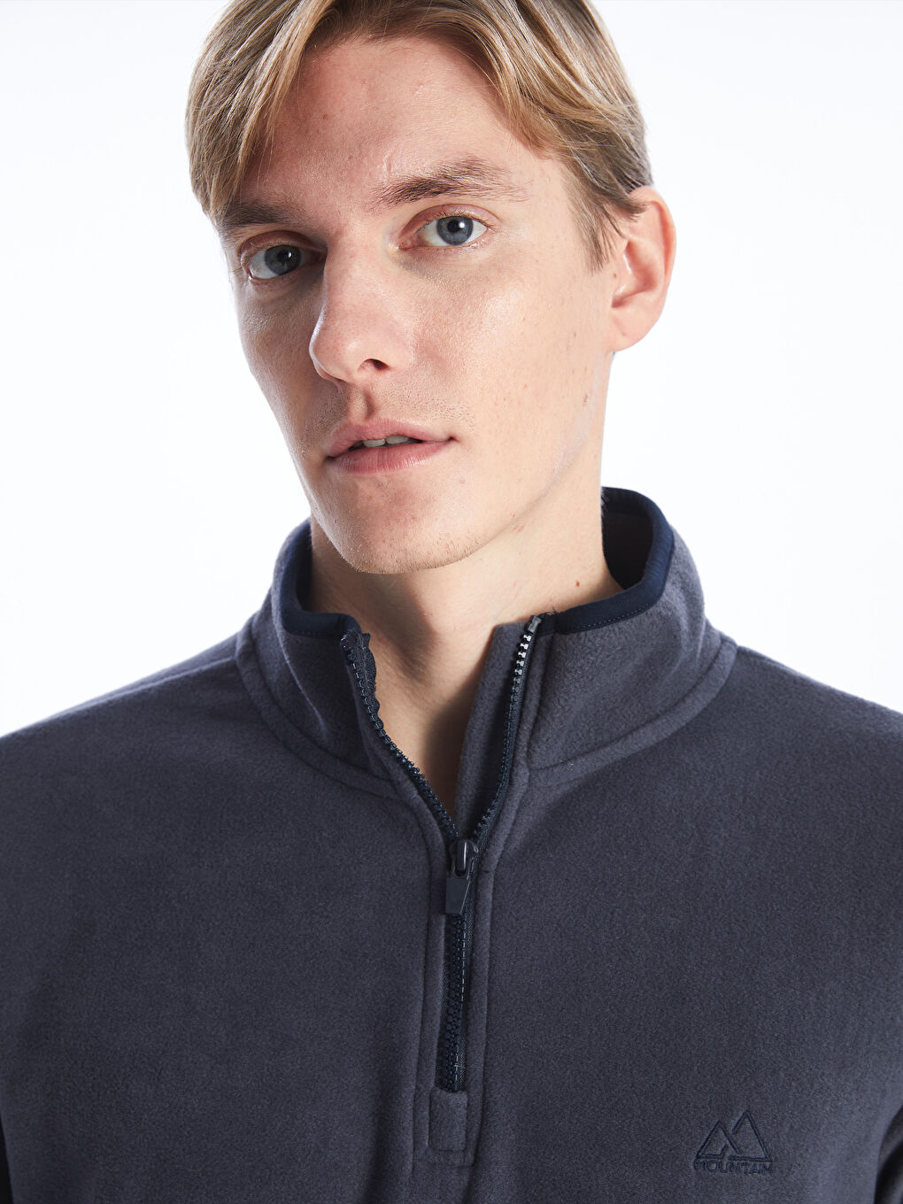 Funnel Neck Long Sleeve Polar Men's Sweatshirt-1