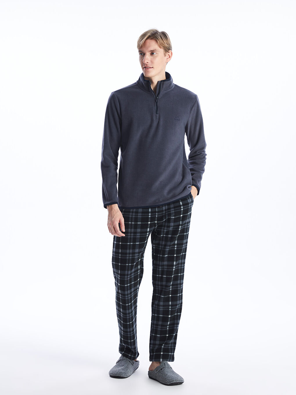 Funnel Neck Long Sleeve Polar Men's Sweatshirt-2