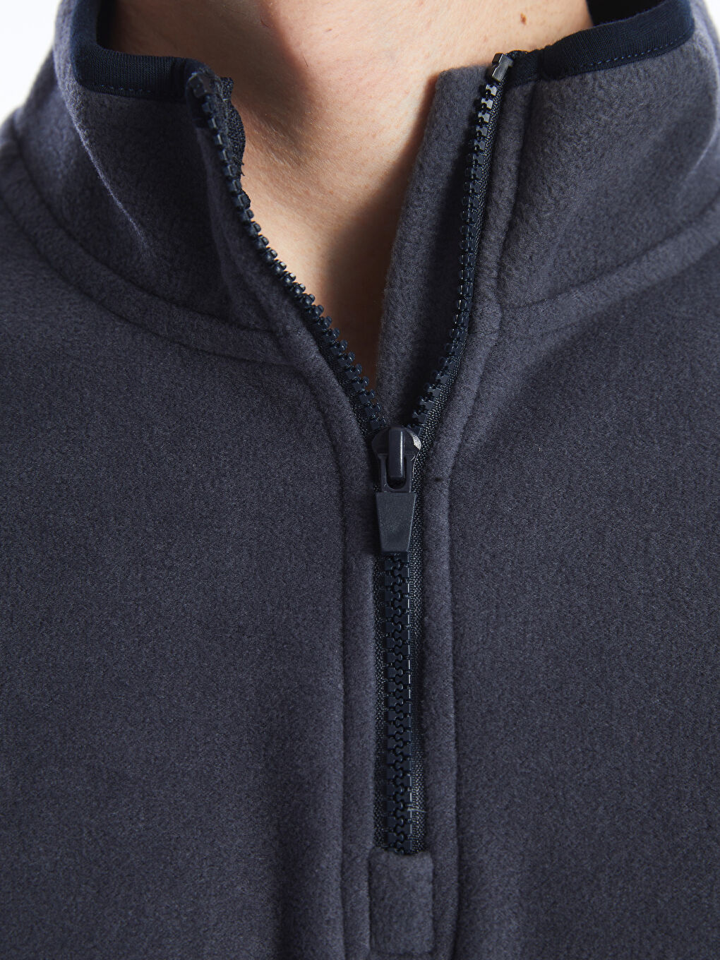 Funnel Neck Long Sleeve Polar Men's Sweatshirt-3