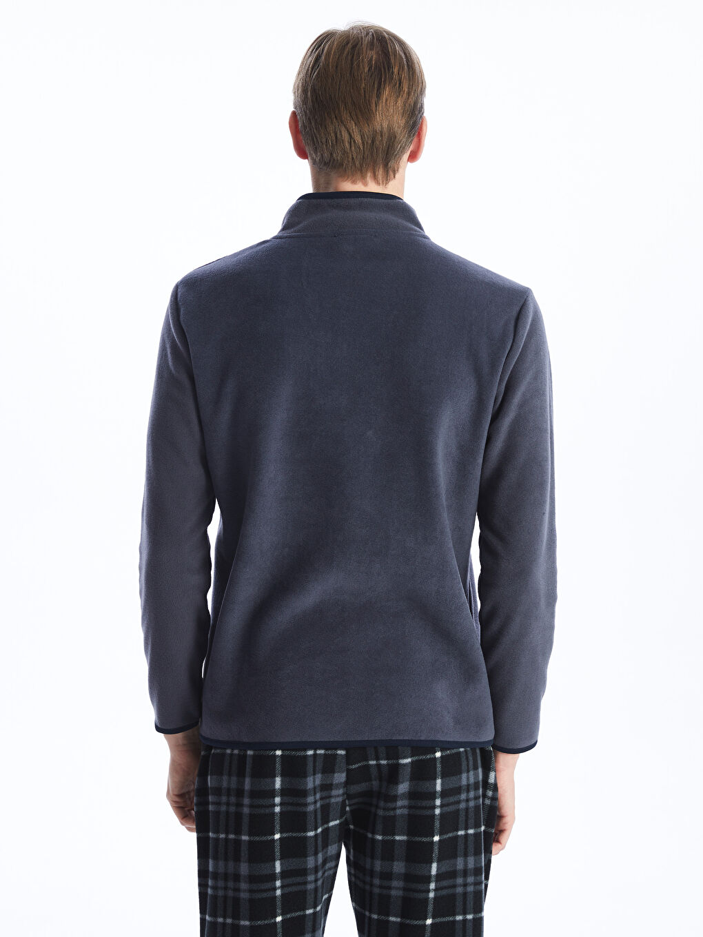 Funnel Neck Long Sleeve Polar Men's Sweatshirt-4