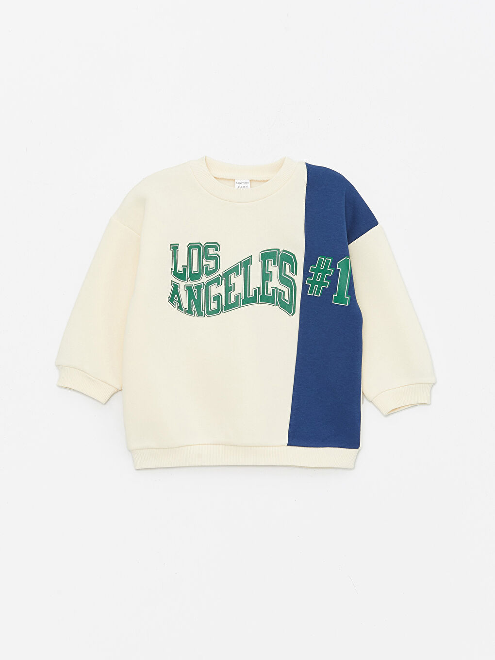 LCW baby Vanilya Bisiklet Yaka Baskılı Erkek Bebek Sweatshirt ve Eşofman Alt 2'li - 3