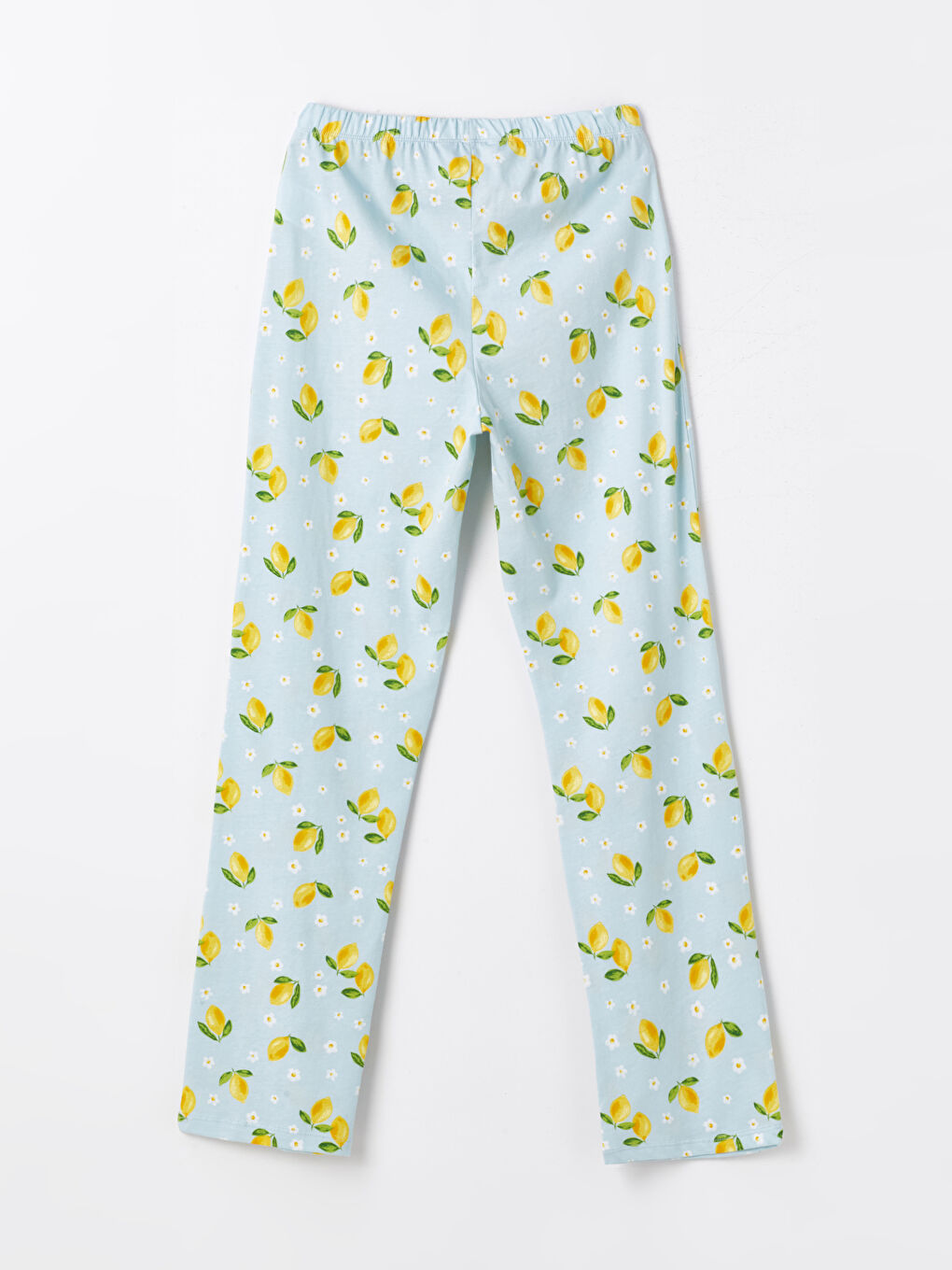 Mavi Bisiklet Yaka Baskılı Uzun Kollu Kadın Pijama Takımı-9