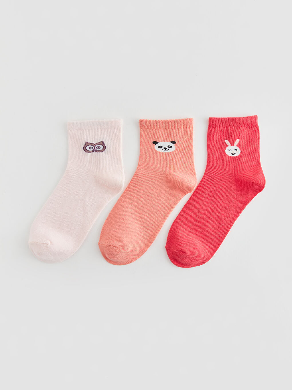 Karışık Baskılı Kadın Soket Çorap 3'lü