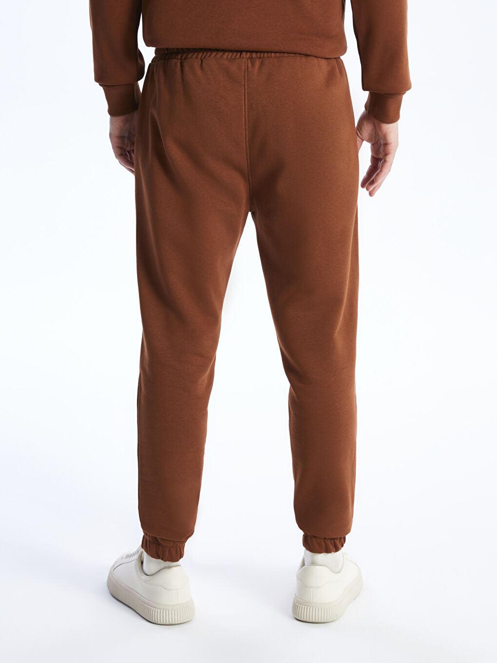 Kahverengi Slim Fit Erkek Kalın Eşofman Altı-3