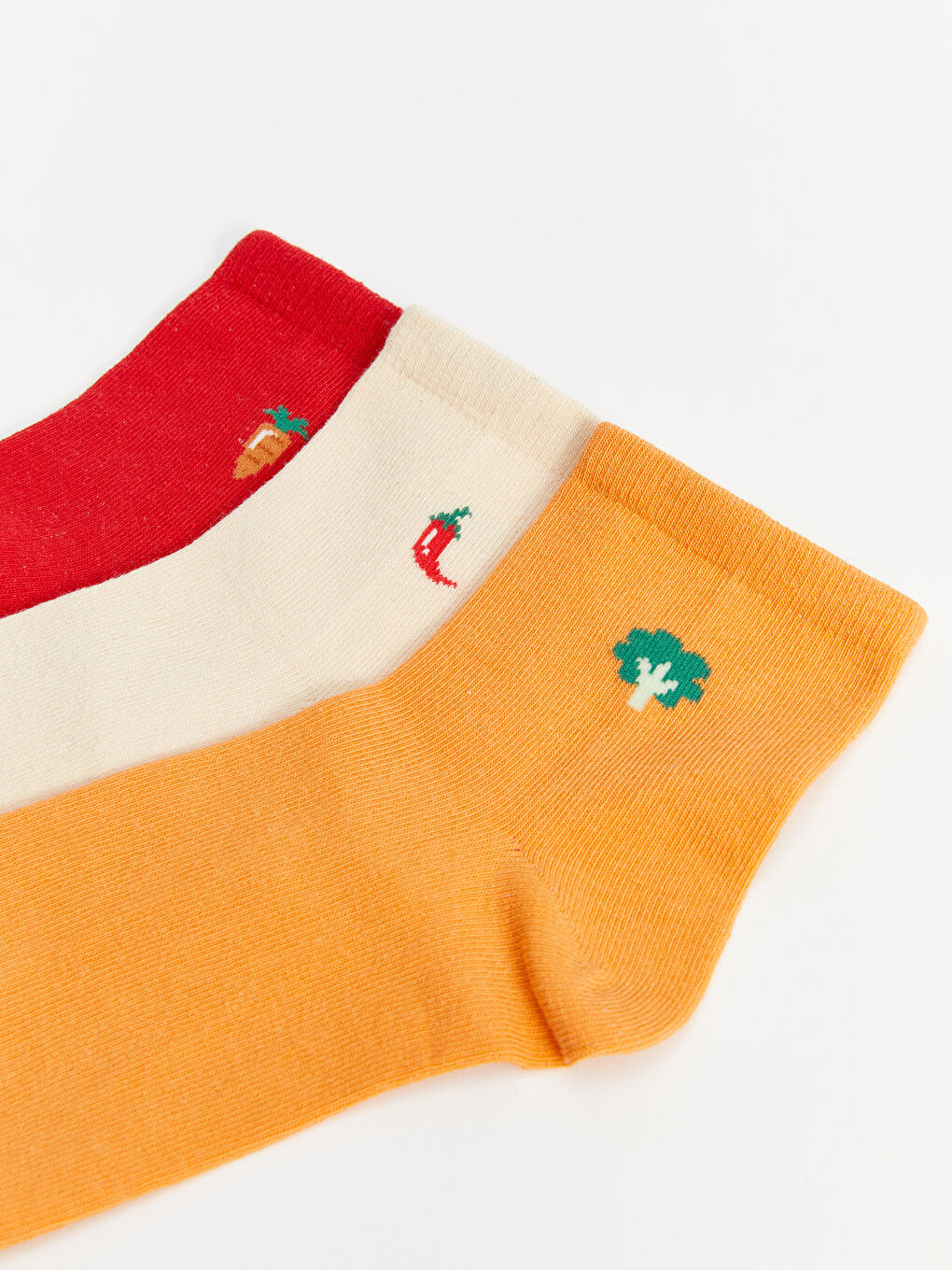 Karışık Baskılı Kadın Soket Çorap 3'lü-2