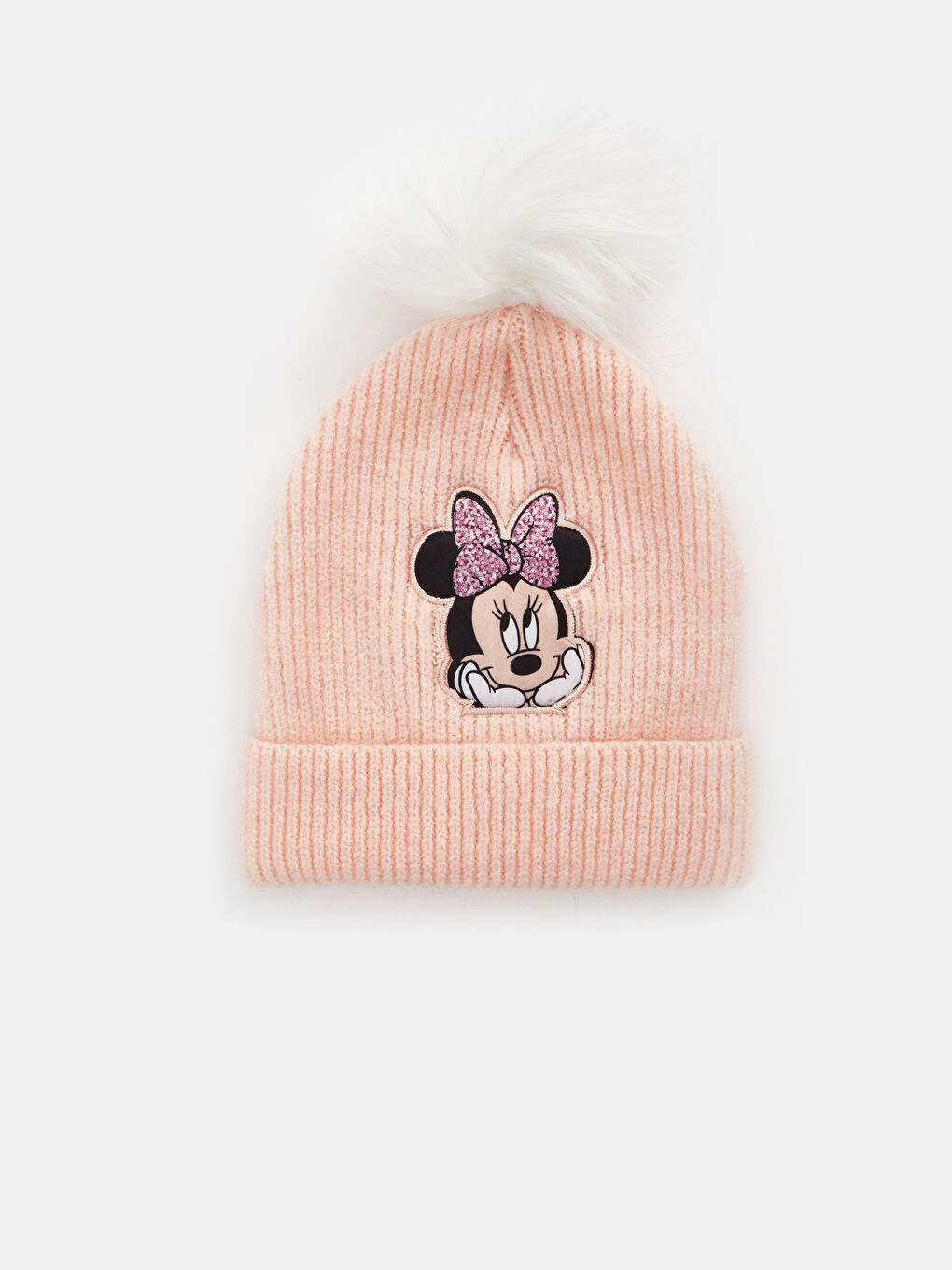 LCW ACCESSORIES Pembe Minnie Mouse Nakışlı Kız Çocuk Bere