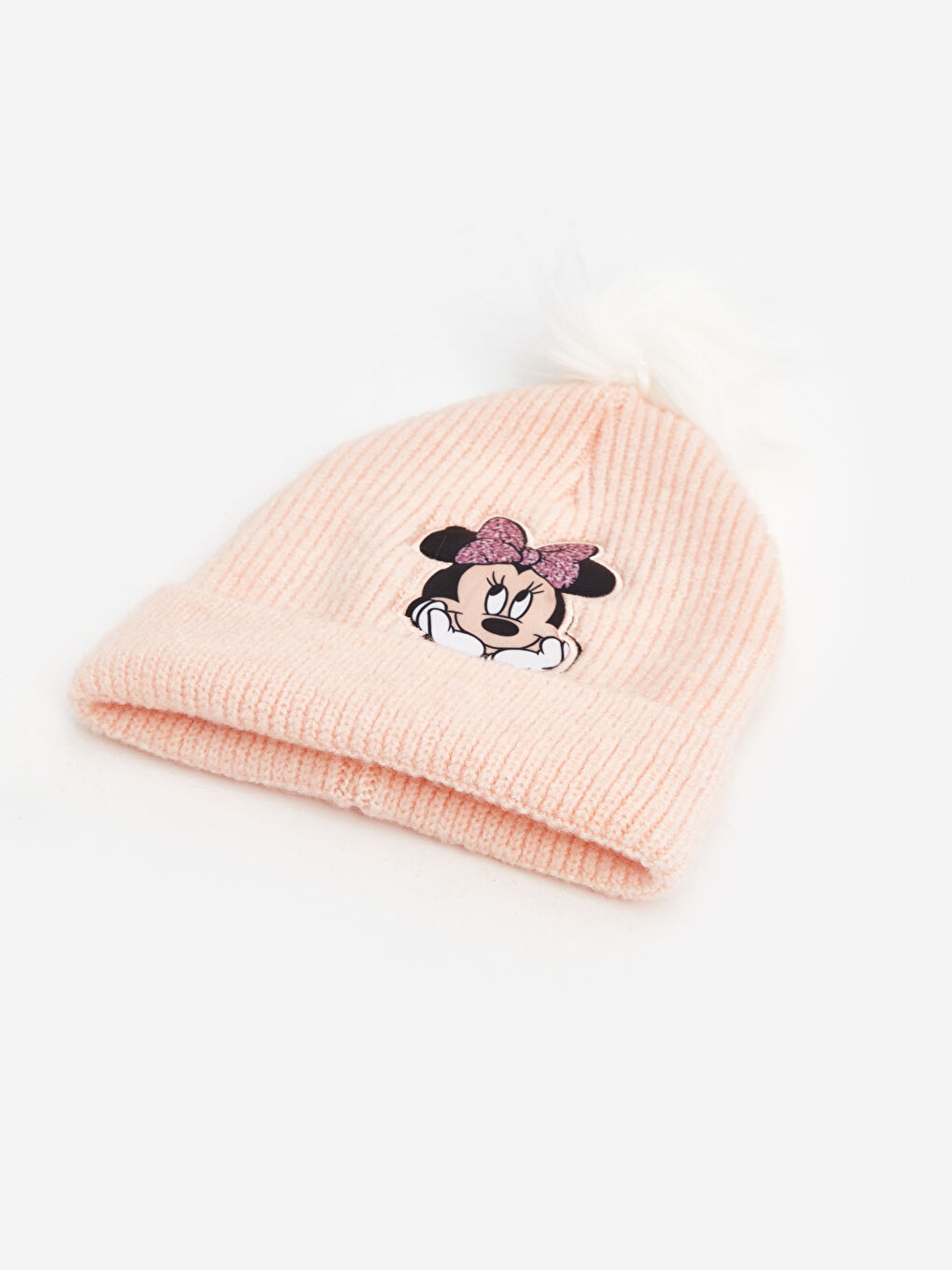 LCW ACCESSORIES Pembe Minnie Mouse Nakışlı Kız Çocuk Bere - 1