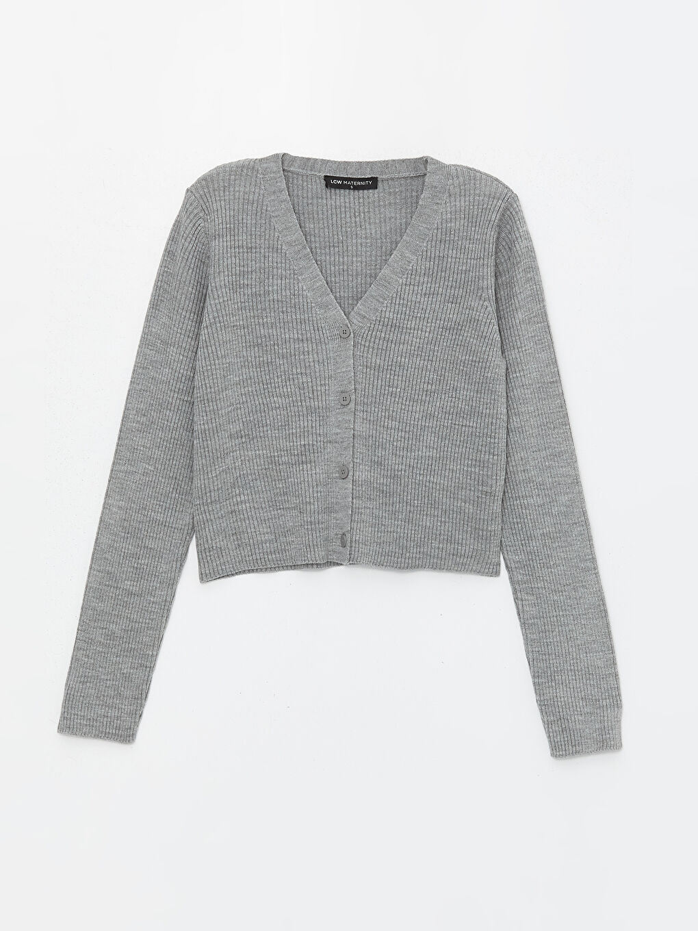 Antrasit V Yaka Kadın Triko Hırka