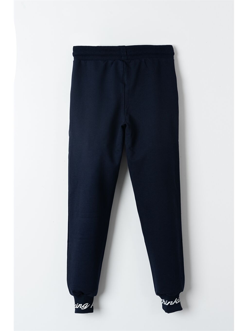 Lacivert Beli Lastikli Baskılı Kız Çocuk Eşofman Altı-1