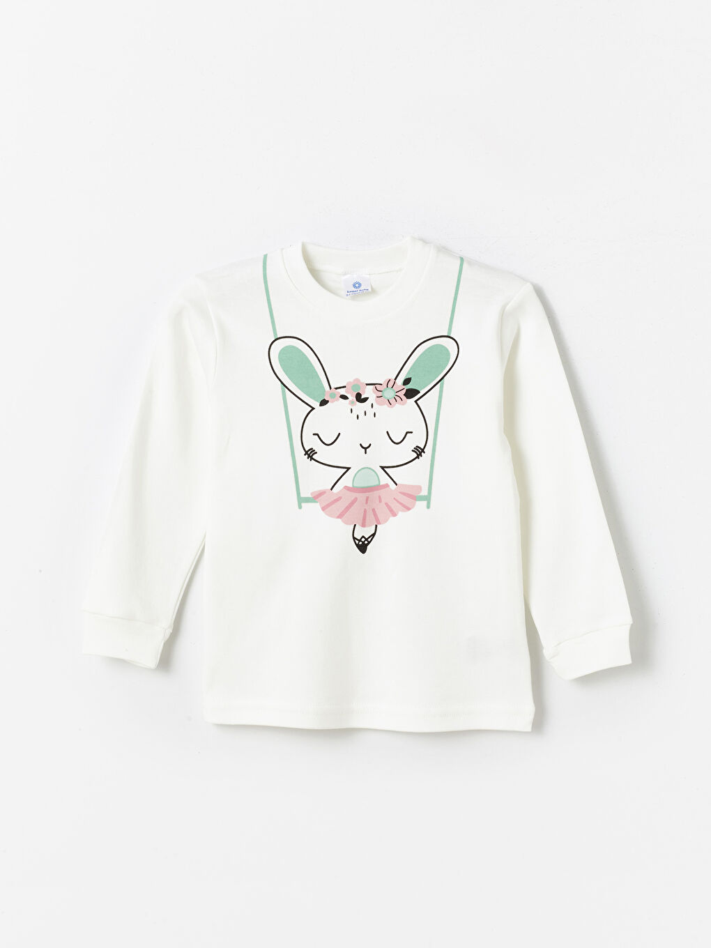 Pembe Bisiklet Yaka Kız Bebek Pijama Takımı-1