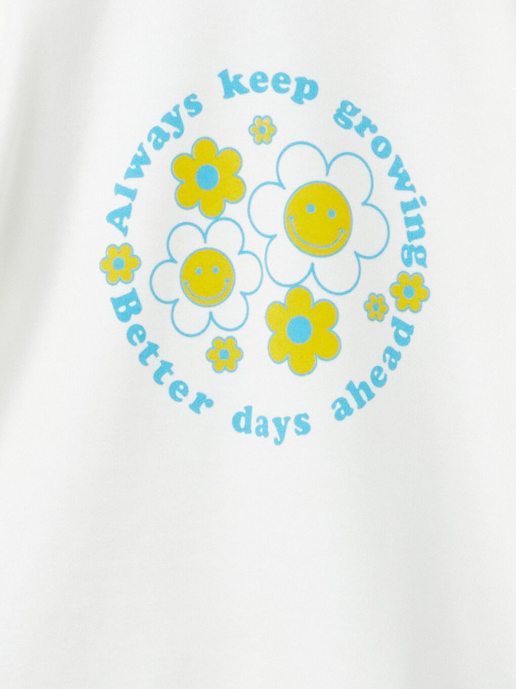 Beyaz Bisiklet Yaka Baskılı Kız Bebek 2'li Pijama Takımı-2