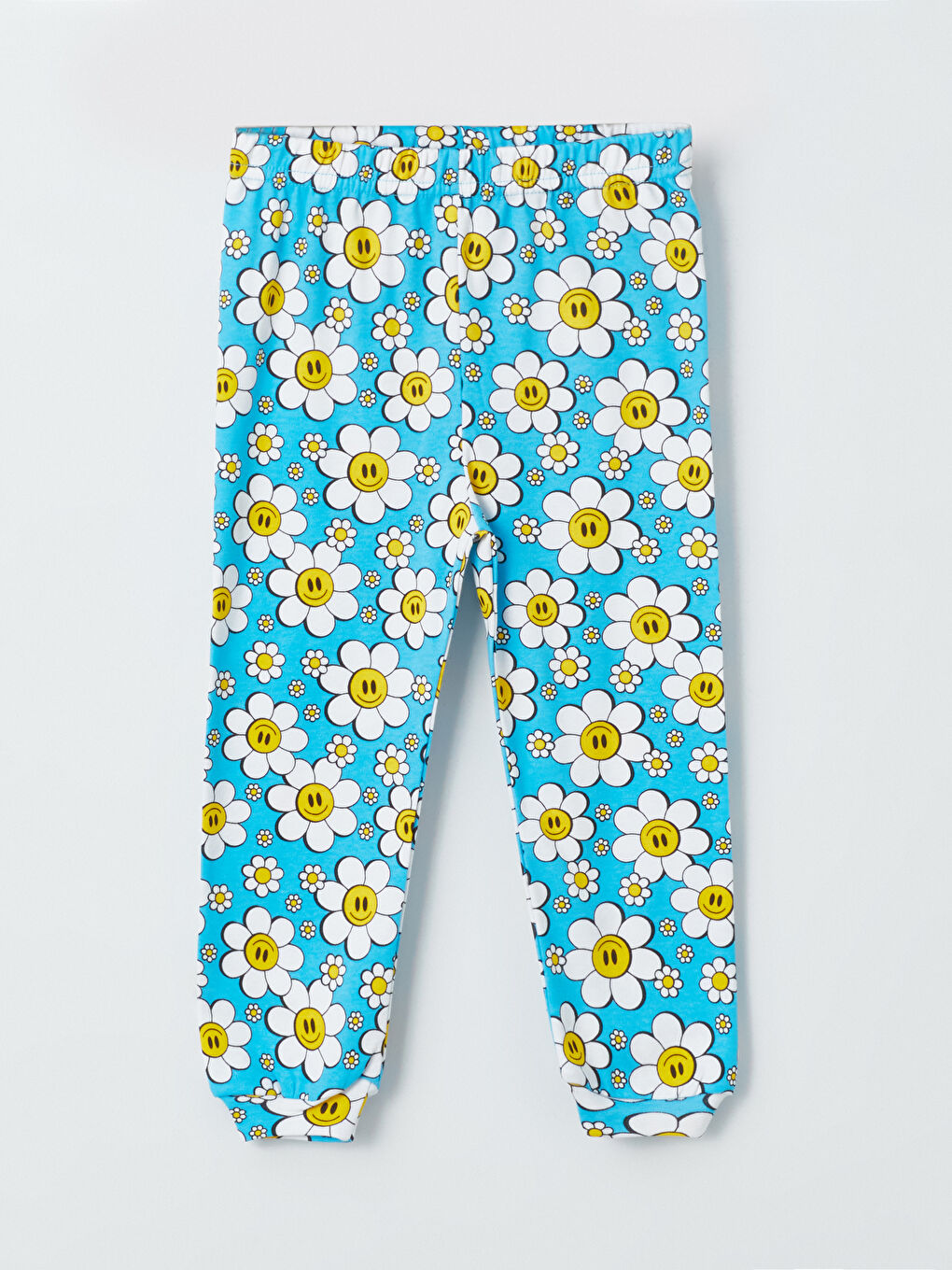 Beyaz Bisiklet Yaka Baskılı Kız Bebek 2'li Pijama Takımı-4