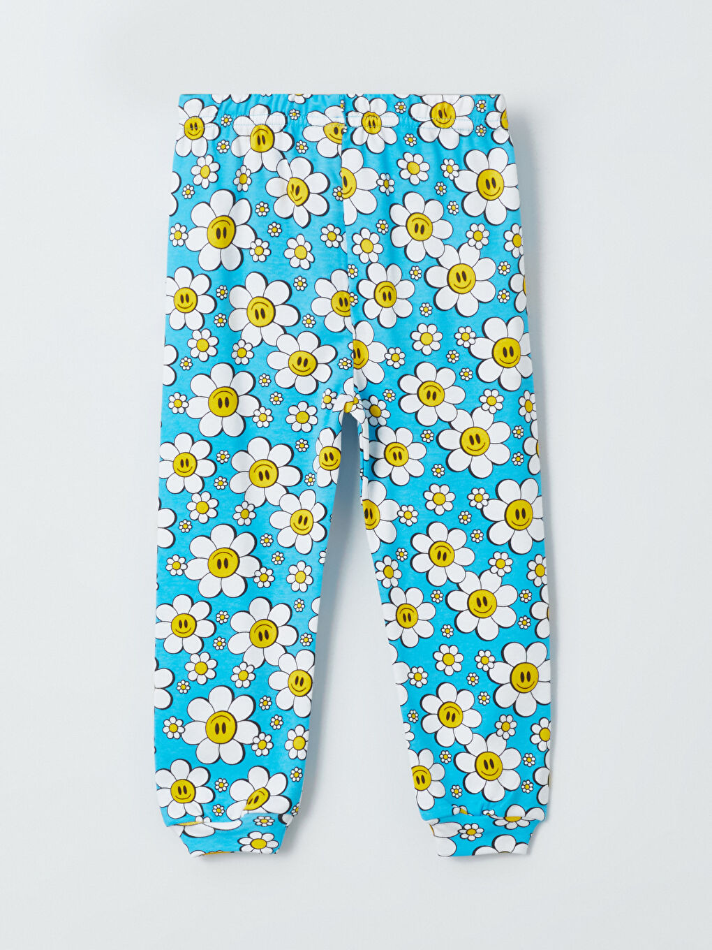 Beyaz Bisiklet Yaka Baskılı Kız Bebek 2'li Pijama Takımı-6