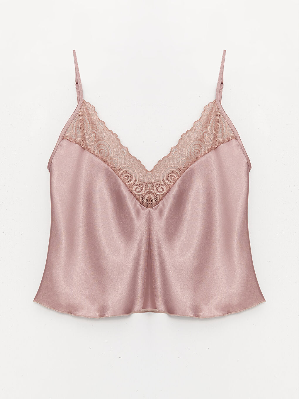 Lila Saten Kadın Şortlu Pijama Takımı-1