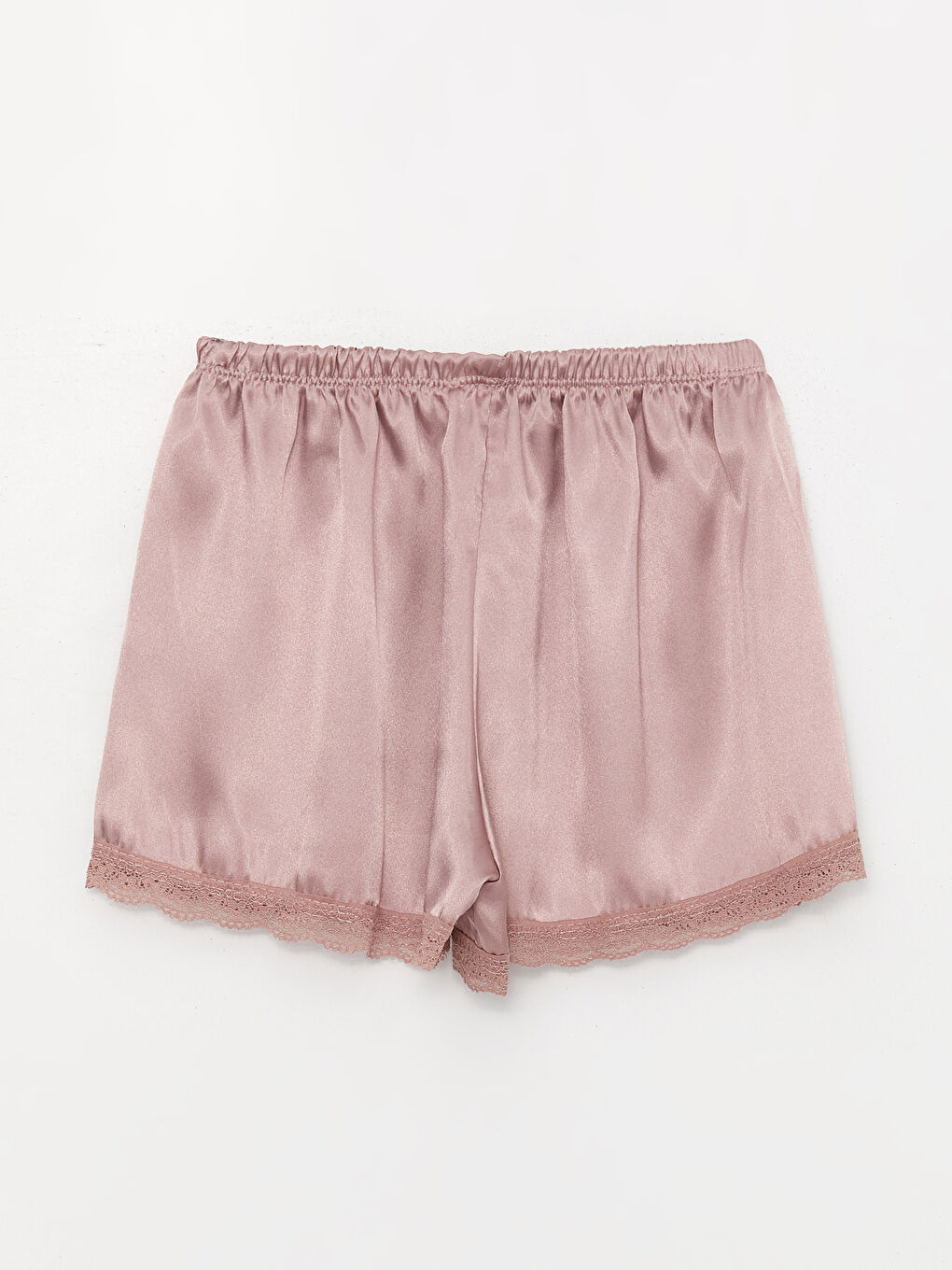 Lila Saten Kadın Şortlu Pijama Takımı-4