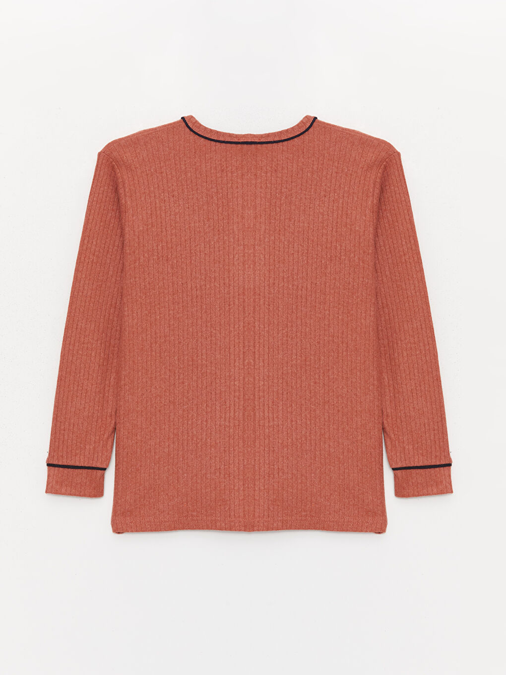 Kahverengi Bisiklet Yaka Kadın Pijama Takım-2