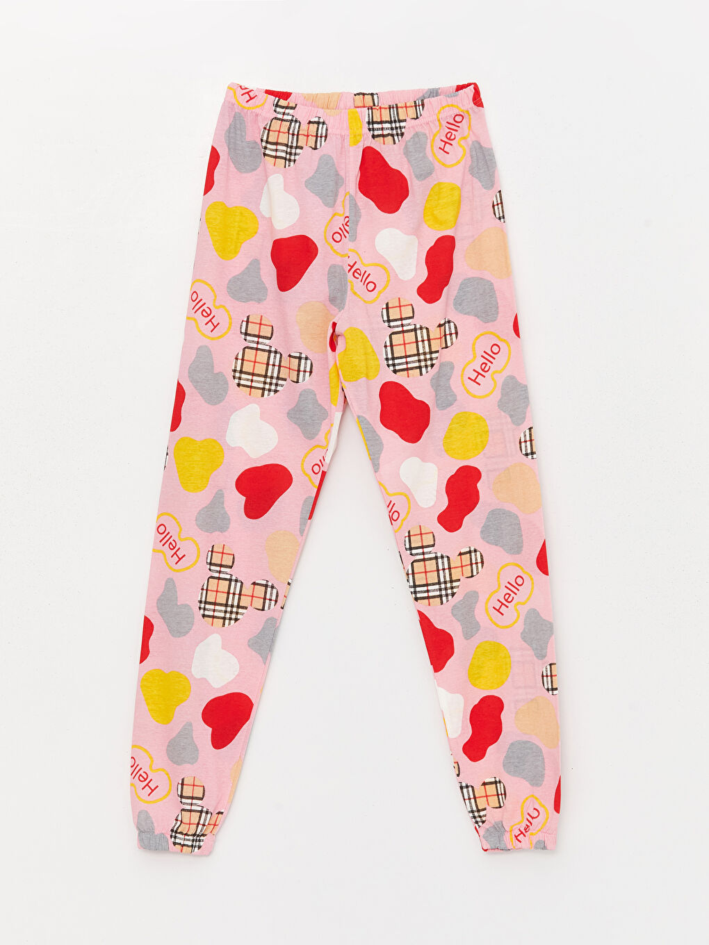 Sarı Bisiklet Yaka Kadın Pijama Takım-3