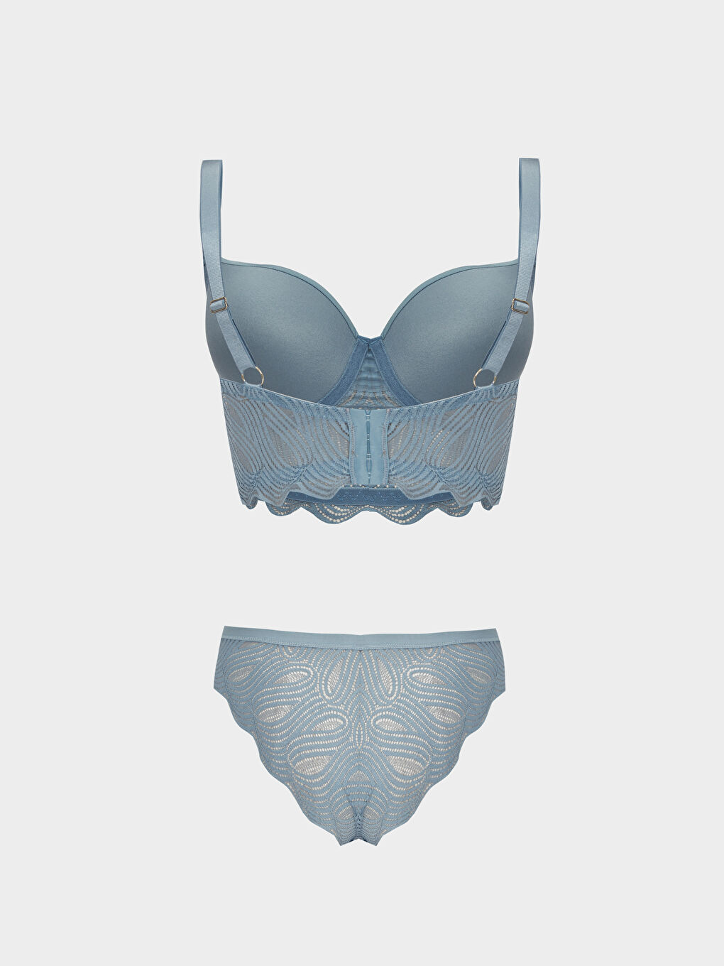 Mavi Dantelli Kadın İç Giyim Takım-1