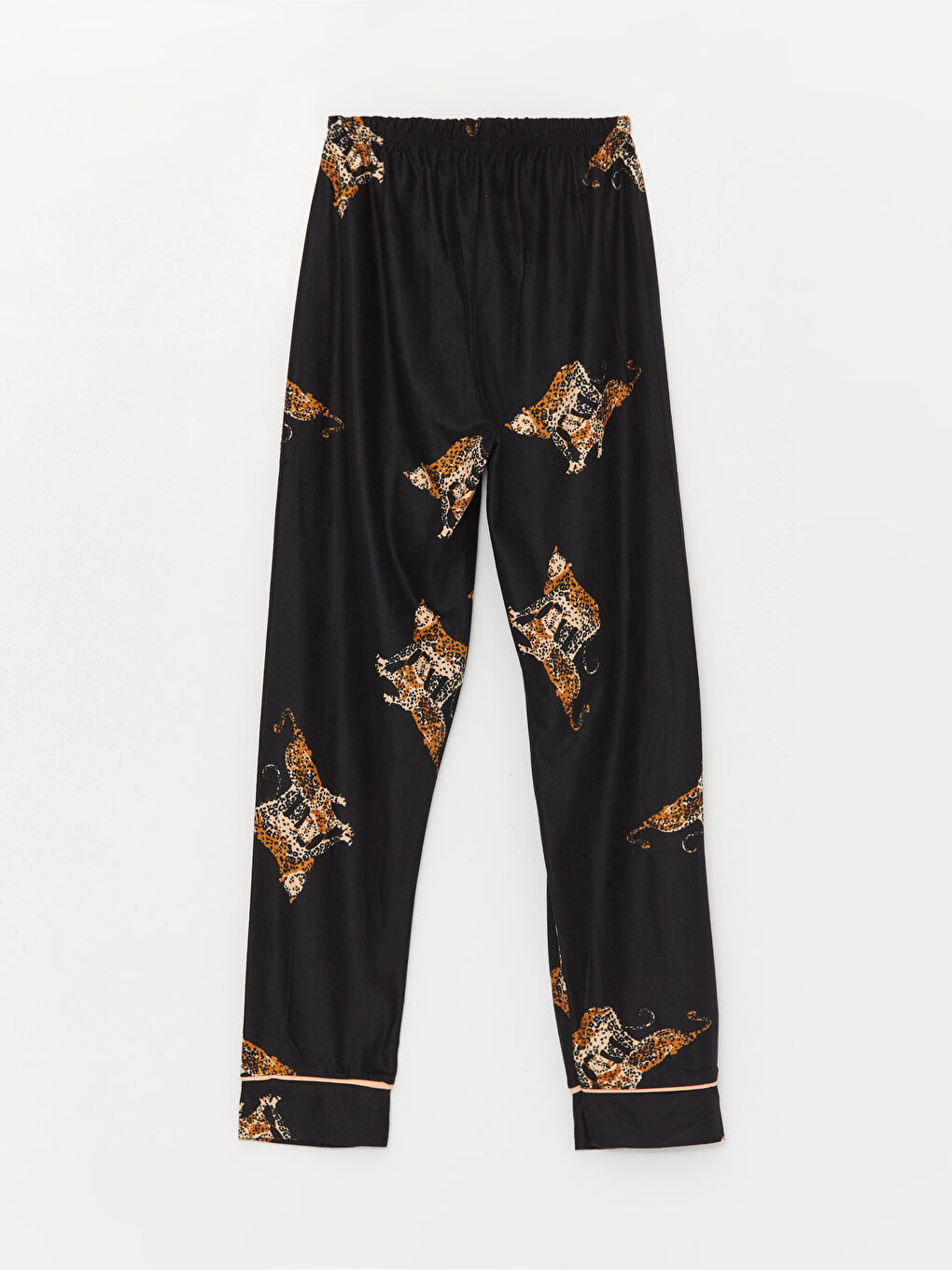 Siyah Gömlek Yaka Kadın Pijama Takımı-4