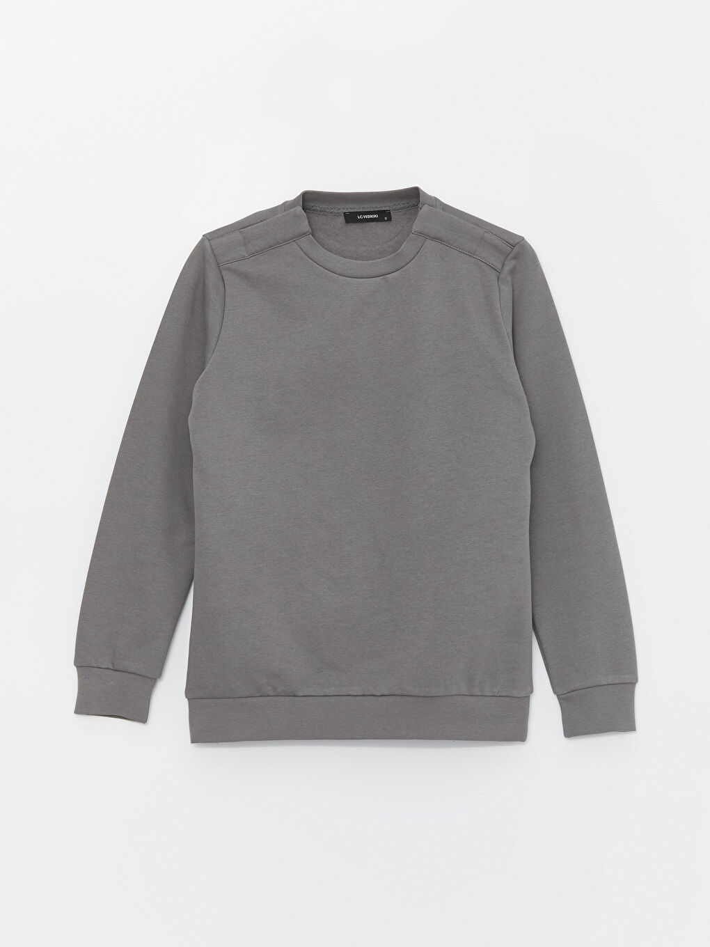 LCW Limitless Gri Bisiklet Yaka Düz Kadın Kalın Sweatshirt - 5