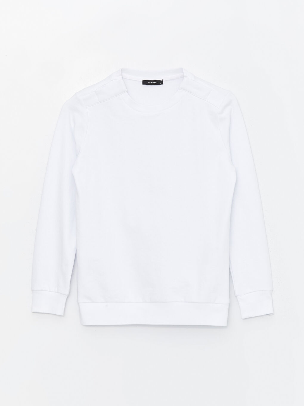 LCW Limitless Beyaz Bisiklet Yaka Düz Uzun Kollu Kadın Sweatshirt - 5