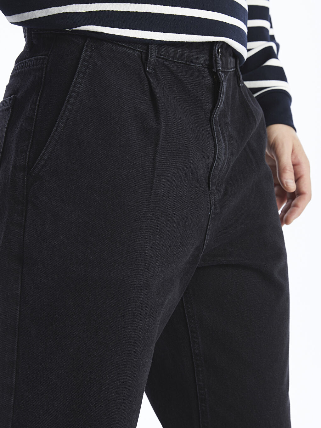 Siyah 800 Balloon Fit Erkek Jean Pantolon-1