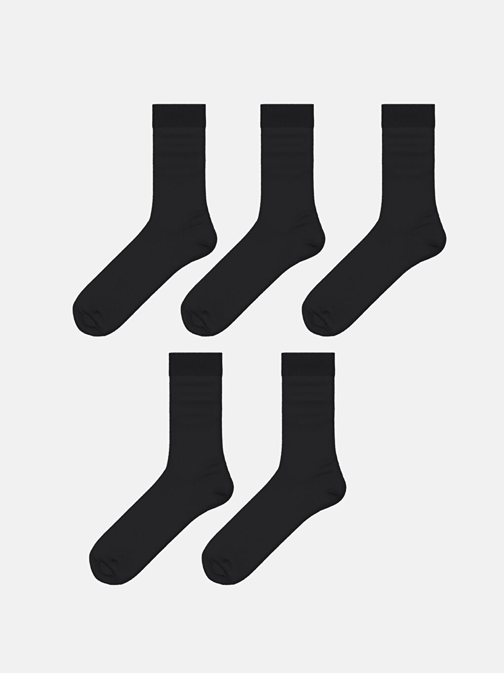 Siyah Erkek Soket Çorap 5'li-1