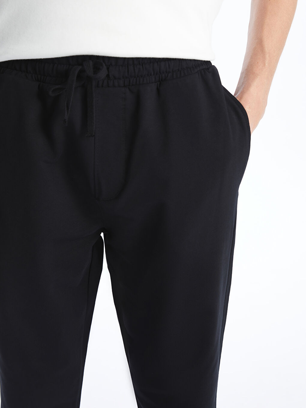 Siyah Slim Fit Erkek Eşofman Altı-1