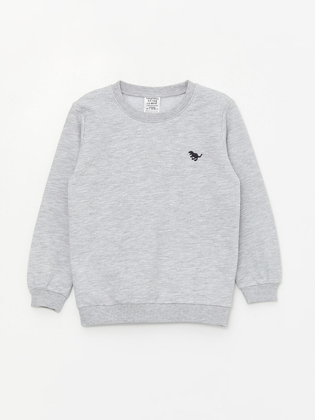 Gri Bisiklet Yaka Baskılı Erkek Bebek 2'li Takım-1