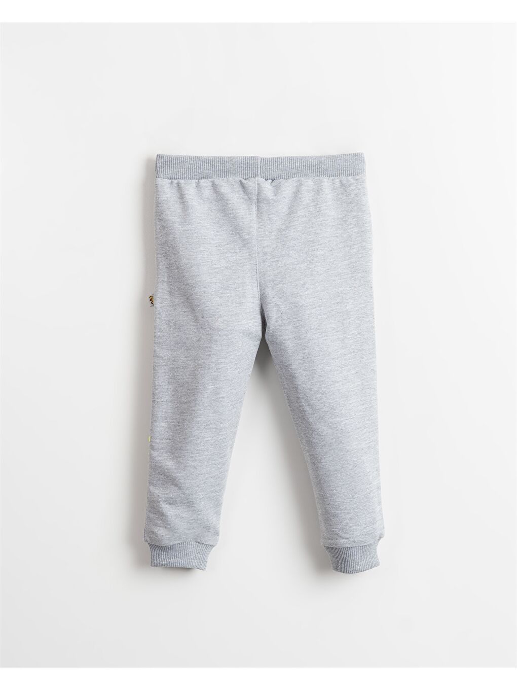 Gri Beli Lastikli Baskılı Kız Bebek Eşofman Altı-1