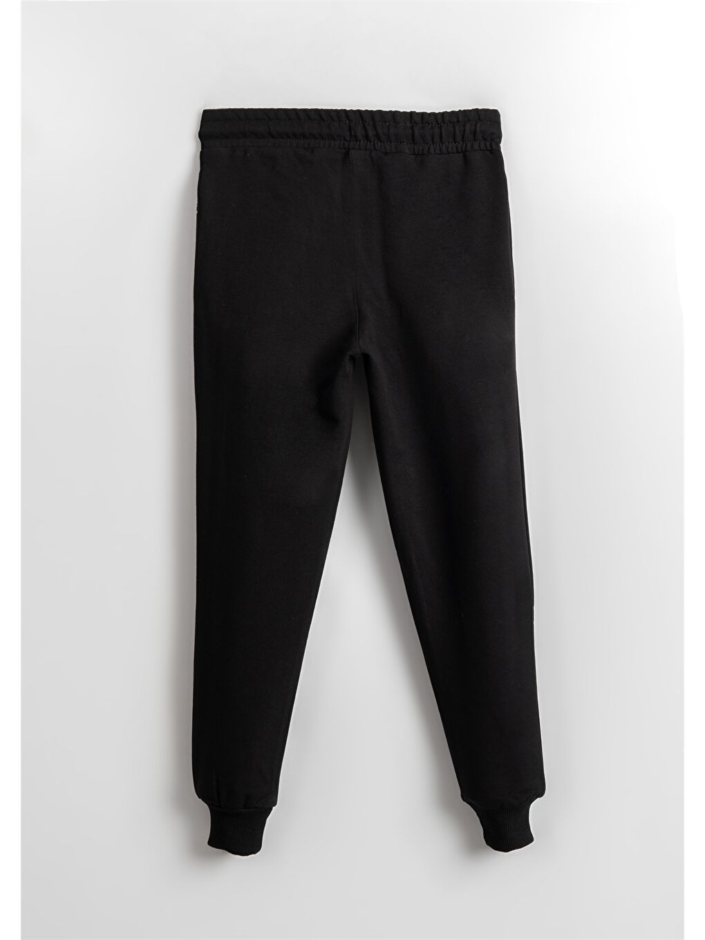 Siyah Beli Lastikli Baskılı Kız Çocuk Eşofman Altı-1