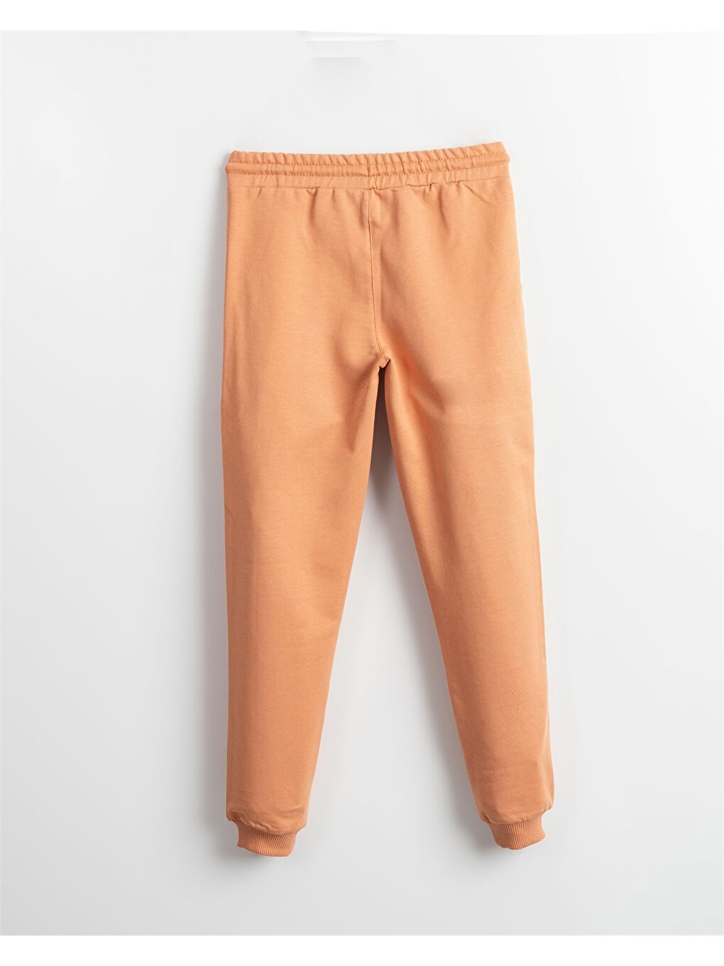 Kahverengi Beli Lastikli Baskılı Kız Çocuk Eşofman Altı-1