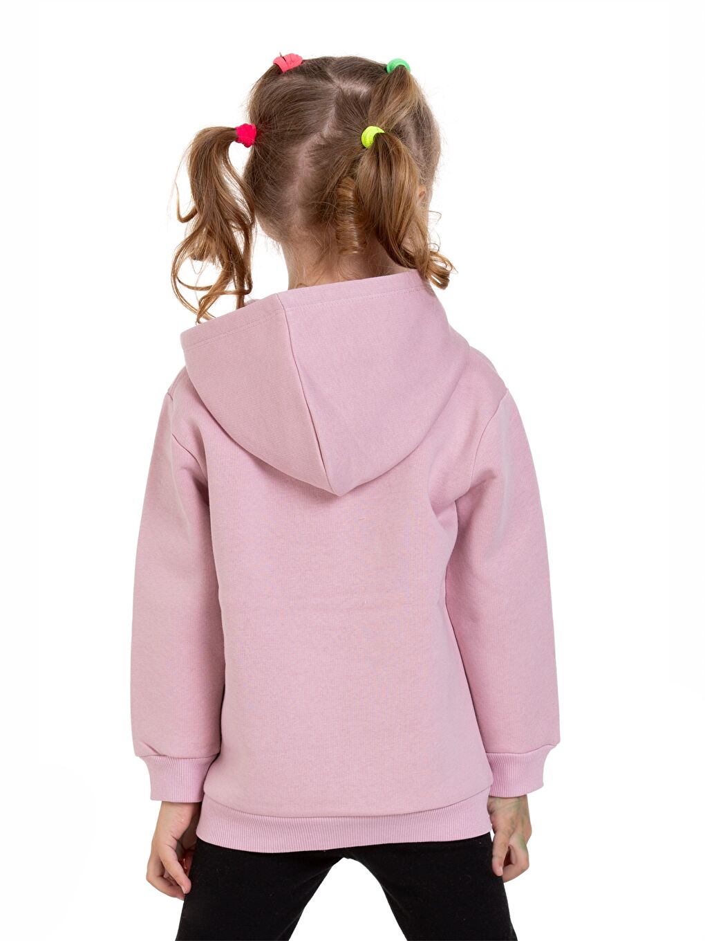 Myhanne Pembe Uzun Kollu Baskılı Kız Bebek Hoodie - 5