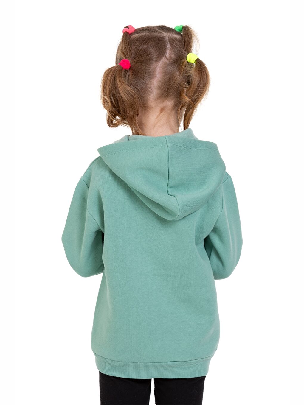 Myhanne Yeşil Uzun Kollu Baskılı Kız Bebek Hoodie - 5