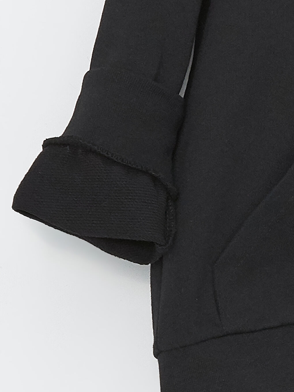 Siyah Kapüşonlu Uzun Kollu Erkek Çocuk Sweatshirt ve Eşofman Alt 2'li Takım-5