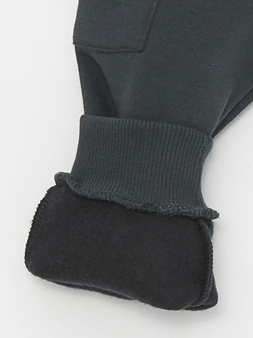 Antrasit Beli Lastikli Basic Erkek Bebek Jogger Eşofman Altı-1