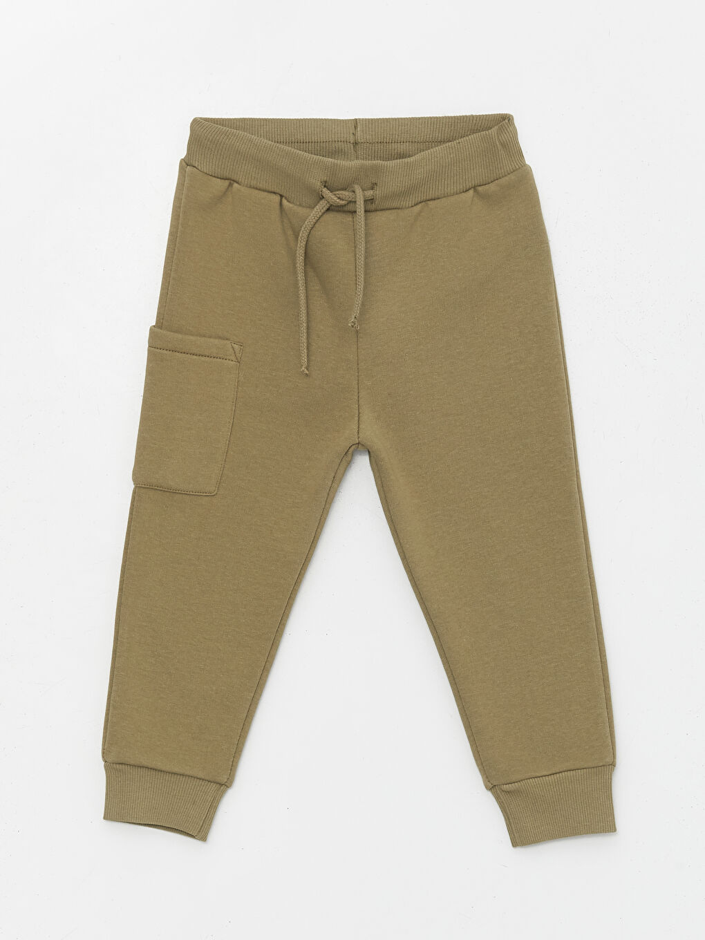 Haki Beli Lastikli Erkek Bebek Jogger Pantolon 2'li-1