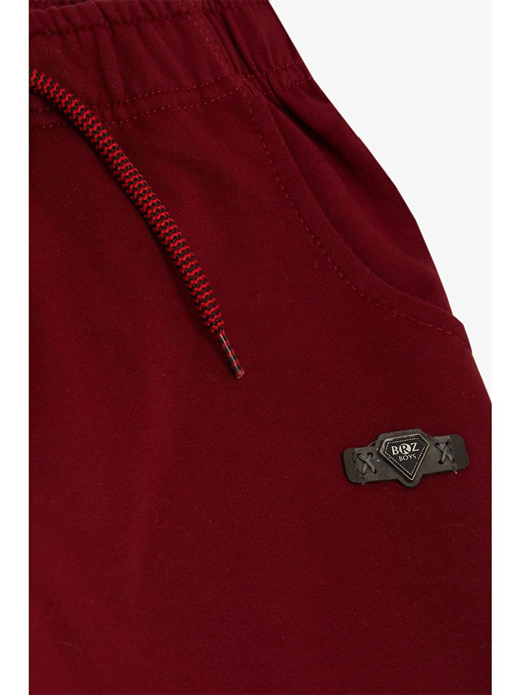 Bordo Beli Lastikli Erkek Çocuk Eşofman Altı-2