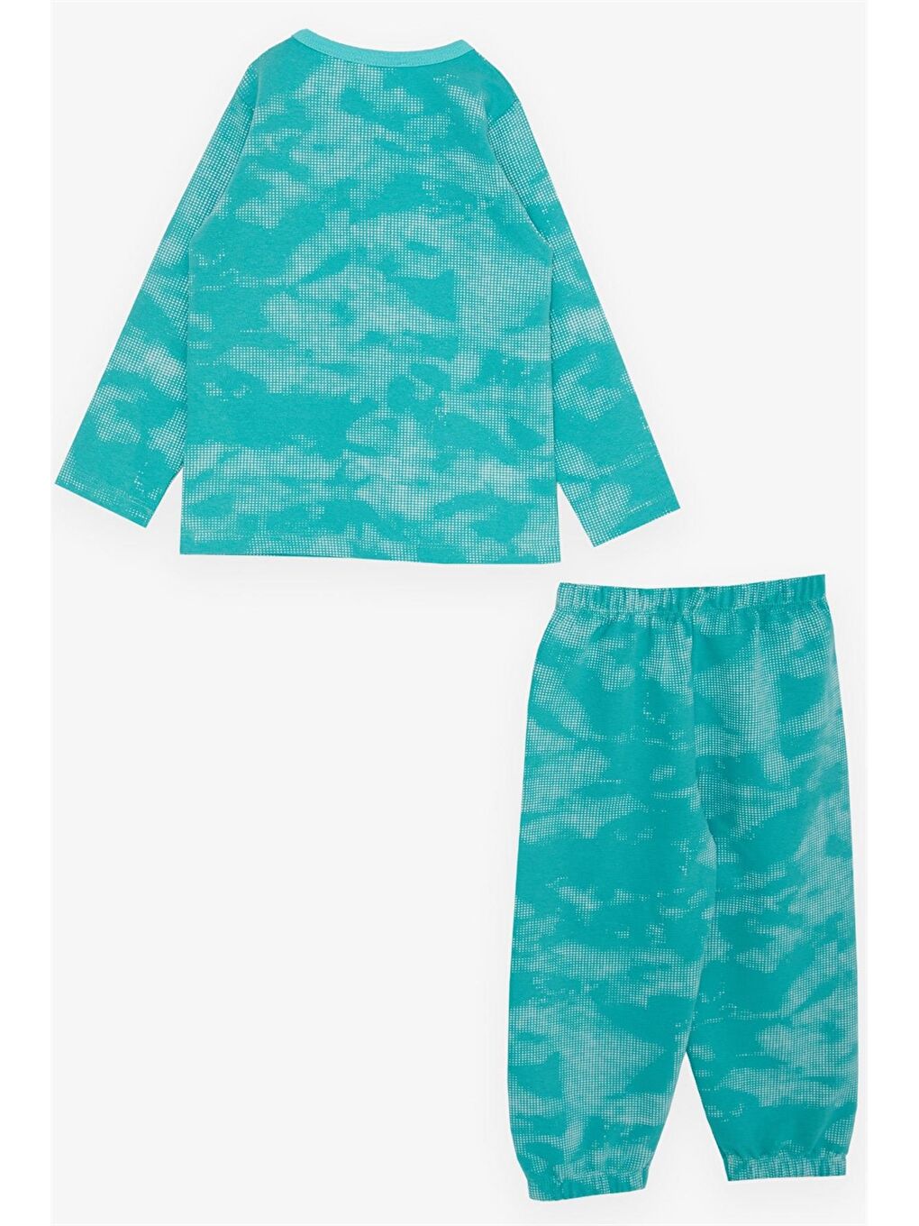 Yeşil Bisiklet Yaka Erkek Bebek Pijama Takımı-1