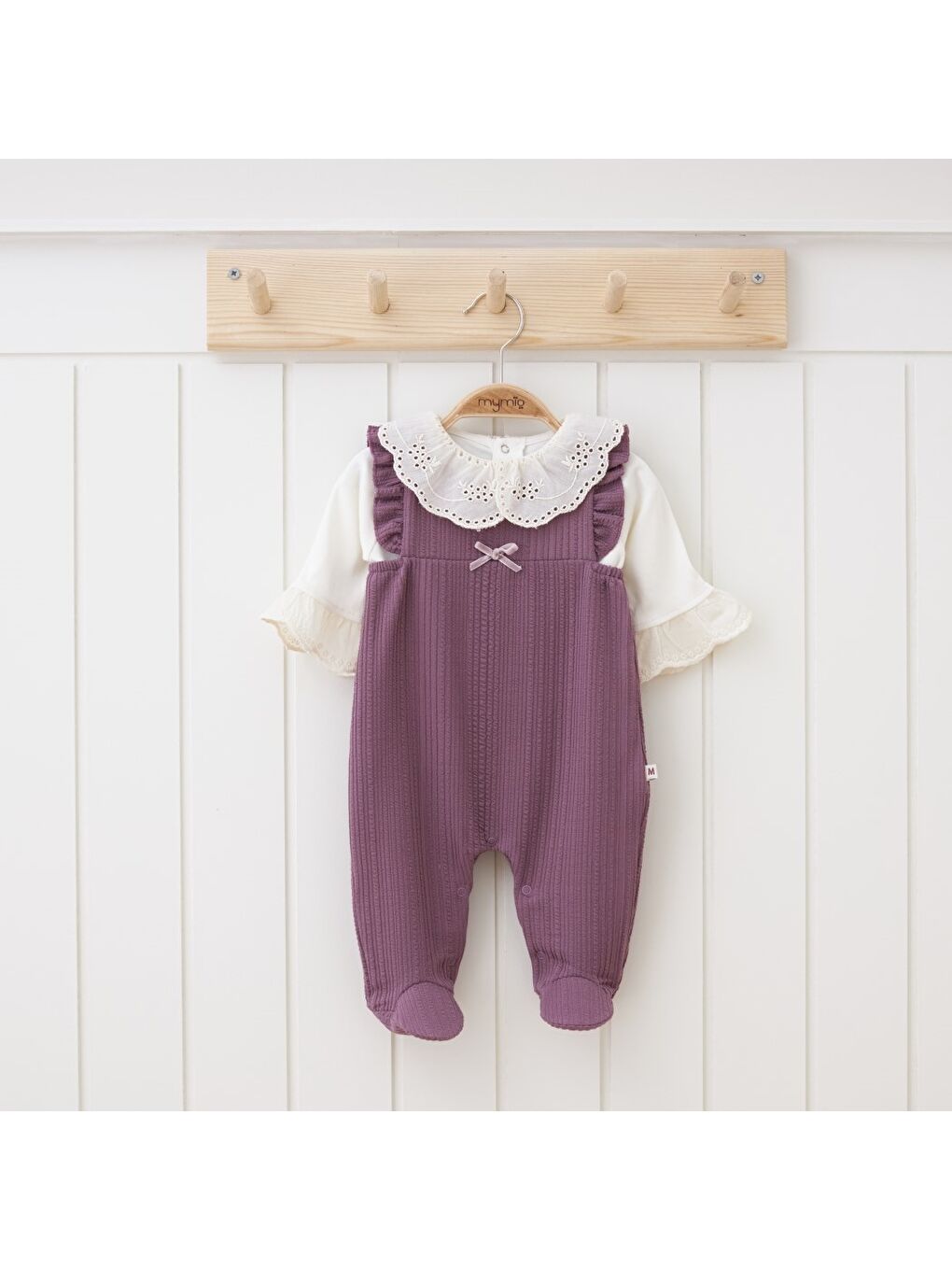 Mürdüm Bebe Yaka Kız Bebek Tulum